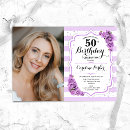 Search for violet birthday invitations Lilac