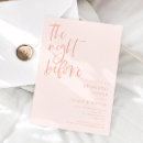 Search for blush pink rehearsal dinner invitations The night before
