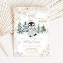 Search for penguin baby shower invitations Arctic animals