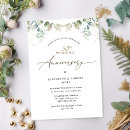 Search for 50th anniversary invitations Eucalyptus greenery