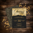Search for cheers to the new year invitations Black