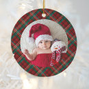 Search for red and green plaid christmas tree decorations Rustic