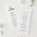 Search for order of service wedding programs Simple