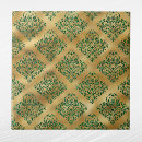 Search for green and gold pattern tiles Elegant