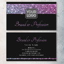 Search for purple glitter business cards Makeup artist
