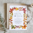 Search for fall leaves bridal shower invitations Rustic