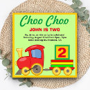 Search for choo choo two birthday invitations 2nd