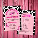 Search for cow hens party invitations Nash bash