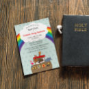 Search for noahs ark christening invitations Rainbow