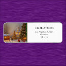 Search for snow scene return address labels Nostalgic