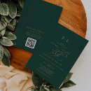 Search for dark forest green wedding invitations Emerald green and gold