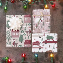 Search for pink green christmas wrapping paper Reindeer