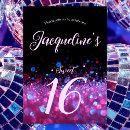 Search for glow sweet 16 invitations 16th birthday
