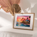 Search for watercolor waves painting posters Palm trees