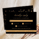 Search for birds invitation wedding rsvp cards Gold