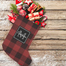 Search for initials christmas stockings Buffalo check