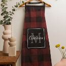 Search for red and white gingham aprons Buffalo check