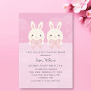 Search for twins bunny baby shower invitations Modern
