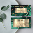 Search for green emerald gold business cards Beauty salon