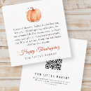 Search for thanksgiving business cards Pumpkin