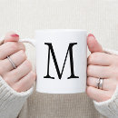 Search for single letter monogram mugs Elegant
