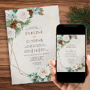 Search for country christmas wedding invitations Pine cone