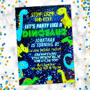 Search for boy dinosaur birthday invitations Colourful