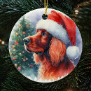Search for irish setter christmas tree decorations Red