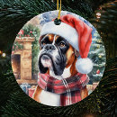 Search for boxer christmas tree decorations Watercolor