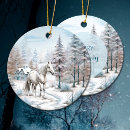 Search for snowy christmas tree decorations Winter scene