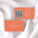 Search for red orange business cards social media