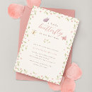 Search for a little butterfly is on her way baby shower invitations Garden