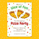 Search for pizza party slice invitations Kawaii