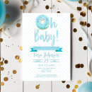 Search for oh baby doughnut invitations Blue