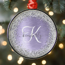 Search for purple and silver christmas tree decorations For her