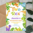 Search for two rex birthday invitations Cute