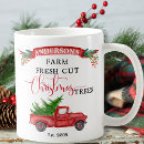 Search for tree truck mugs Red and green