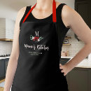 Search for red monogram aprons Mother