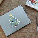 Search for cartoon christmas tree stickers Winter