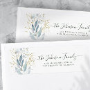 Search for gold leaves return address labels Modern