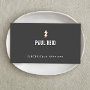 Search for lightning bolt business cards Electrical contractor