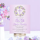 Search for purple first communion invitations Holy