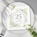 Search for silver anniversary wedding napkins Elegant