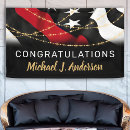Search for red and black graduation banners Party