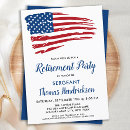 Search for patriotic retirement invitations Army