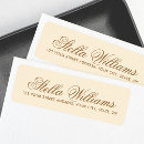 Search for gold ivory return address labels Minimalist