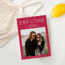 Search for magenta save the dates Modern minimalist