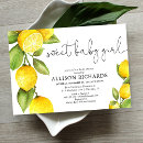 Search for lemon baby girl shower invitations Watercolor