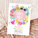 Search for tropical birthday invitations Pool party
