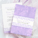Search for lilac lace wedding invitations Formal